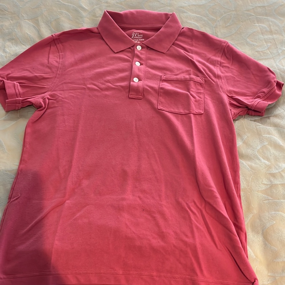 Jcrew men’s stretch pique polo.